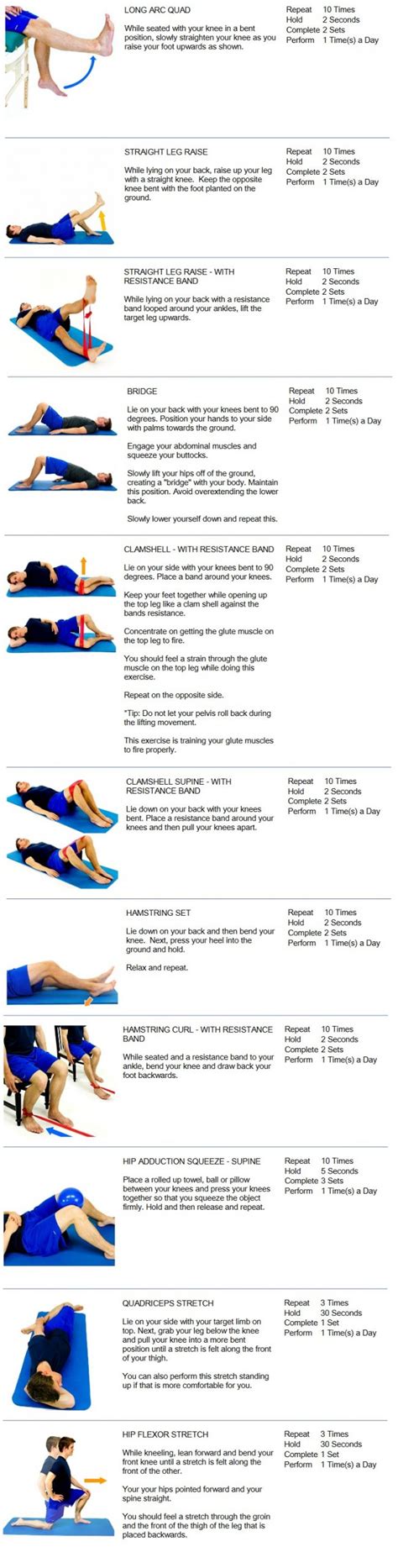 Printable Total Knee Replacement Exercises Pictures