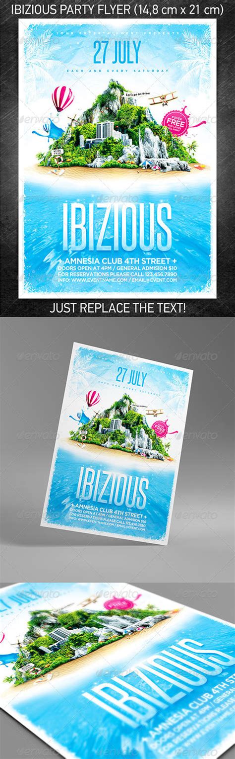 Ibizious Party Flyer, PSD Template by 4ustudio