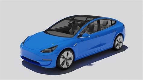 3D model Tesla model 3 car high poly VR / AR / low-poly | CGTrader