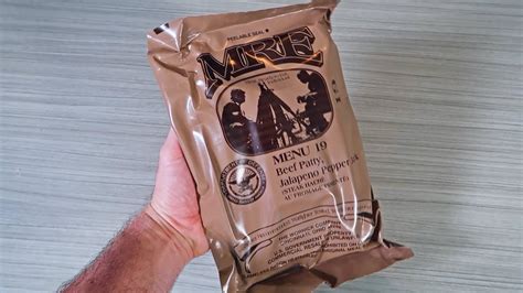 Tasting US Military MRE Menu #19 (Meal Ready to Eat) - YouTube