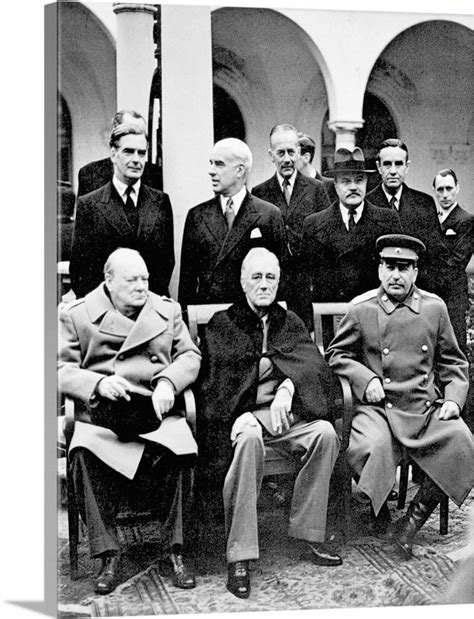 Yalta Conference, 1945, Winston Churchill, Franklin D. Roosevelt and ...