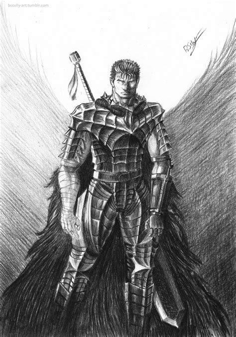 Since you guys liked my last charcoal drawing: here's a Guts in Berserker Armor : r/Berserk