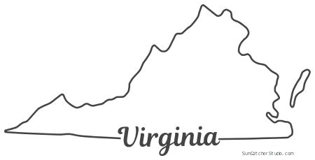 Virginia Outline Vector at Vectorified.com | Collection of Virginia ...