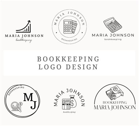 Bookkeeping Logo Design Canva 6 Customizable Accounting Logos Business Logo Editable Bookkeeper ...