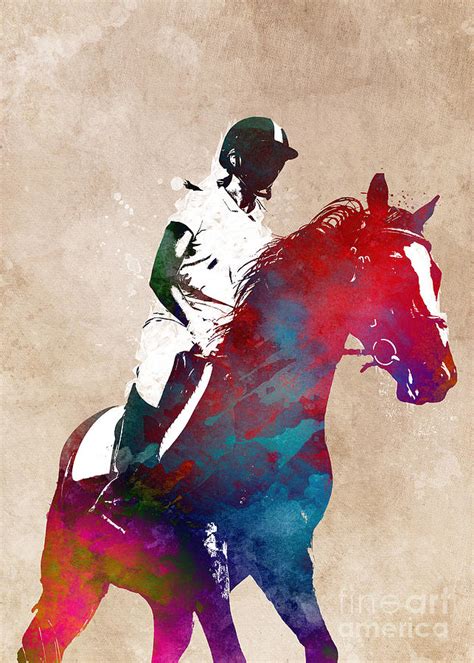 Horse Rider #rider #horse #sport Digital Art by Justyna Jaszke JBJart - Fine Art America