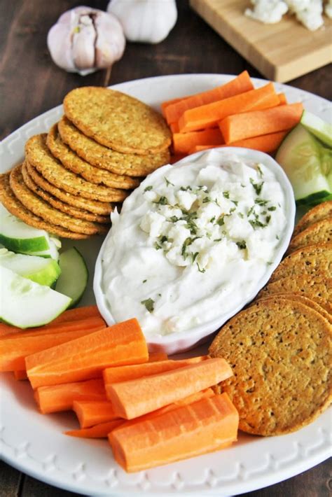 5-Ingredient Roasted Garlic Feta Cheese Dip - The Tasty Bite