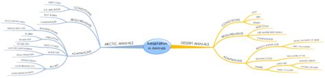 Adaptation in Animals: iMindMap mind map template | Biggerplate