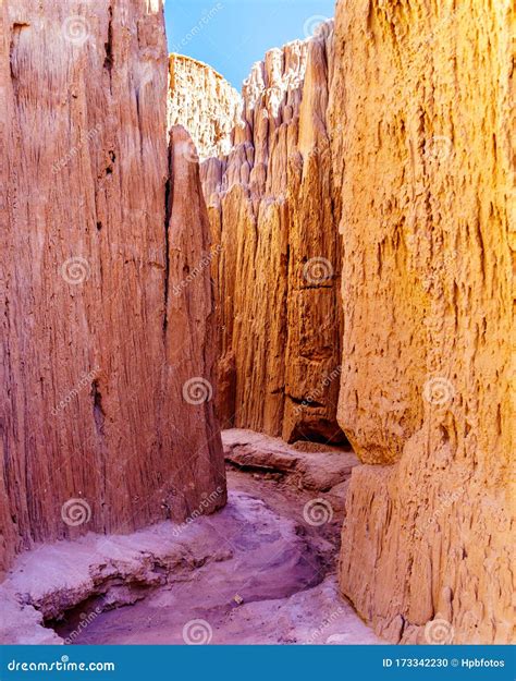 The Dramatic and Unique Patterns of Slot Canyons in Cathedral Gorge in the Nevada Desert Stock ...