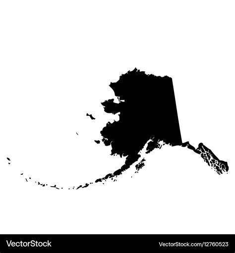 Map us state alaska Royalty Free Vector Image - VectorStock