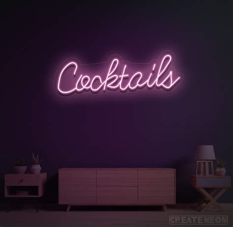 Cocktails Neon Sign | Best for Bar, PUB, Cafe and Party