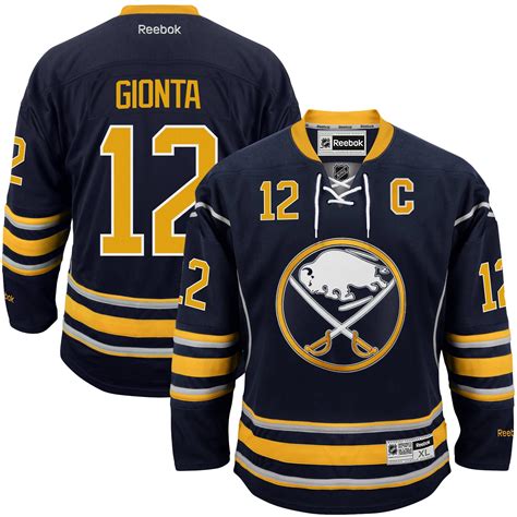 Men's Buffalo Sabres Brian Gionta Reebok Navy Blue Premier Jersey