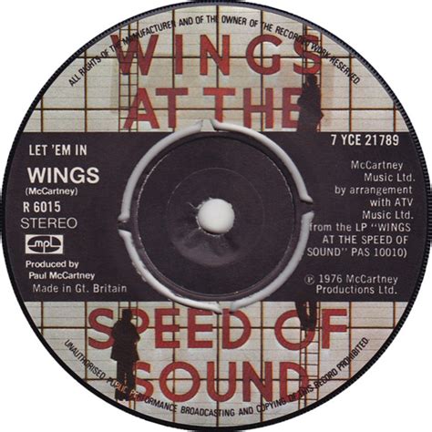 Let 'Em In / Beware My Love • 7" Single by Wings