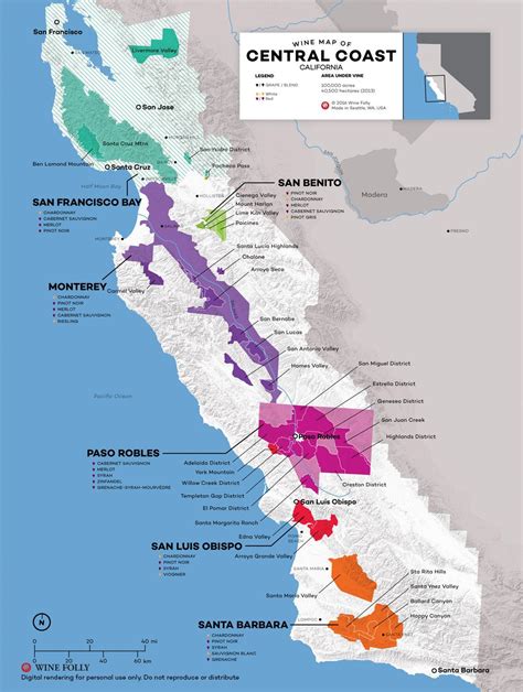 Central Coast Wineries Map - San Luis Obispo Map