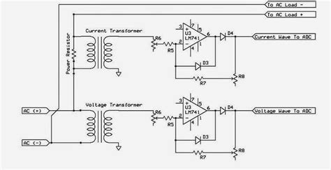 Electrical Engineering World: Digital Wattmeter Block Diagram