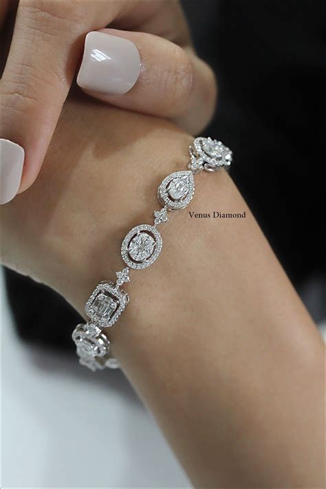 illusion setting diamond tennis bracelet | Diamond bracelet design, Bracelet designs, Tennis ...