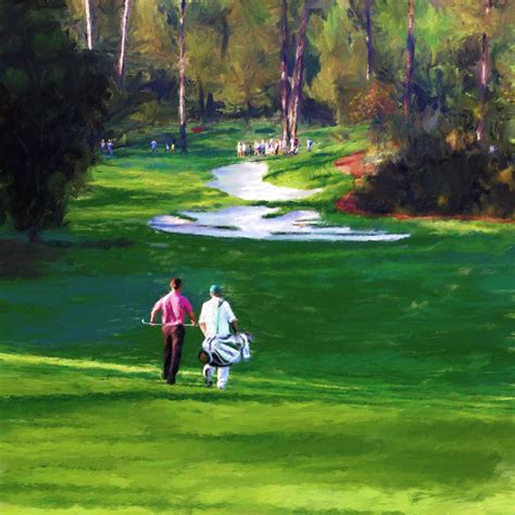 Masters golf painting | Sports artist Mark Trubisky | Custom Sports Art