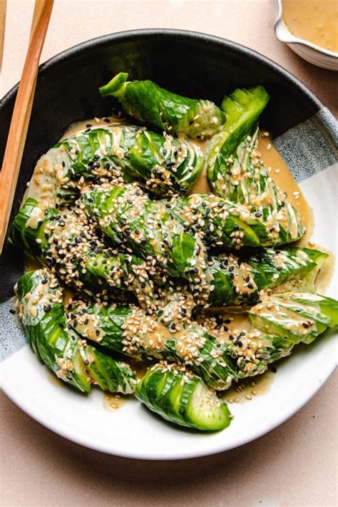 Japanese Cucumber Salad (Roasted Sesame Dressing) | I Heart Umami®