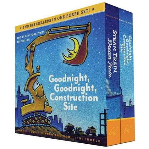 Goodnight, Goodnight, Construction Site And Steam Train, Dream Train Board Books Boxed Set - By ...