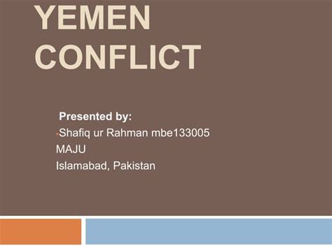 Yemen conflict | PPT