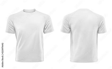 White T-shirts front and back used as design template. Stock Photo ...