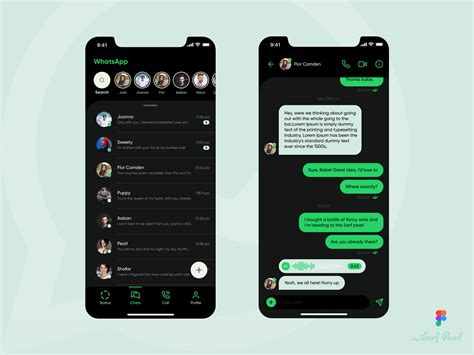 WhatsApp Dark Mode by Sarf Pearl on Dribbble