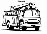 Coloring Pages Fire Truck Printable sketch template