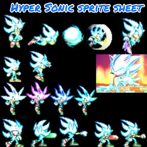 My hyper Sonic sprite sheet by shadowXcode on DeviantArt