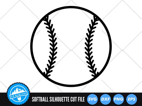 Softball SVG | Baseball Cut File Graphic by lddigital · Creative Fabrica