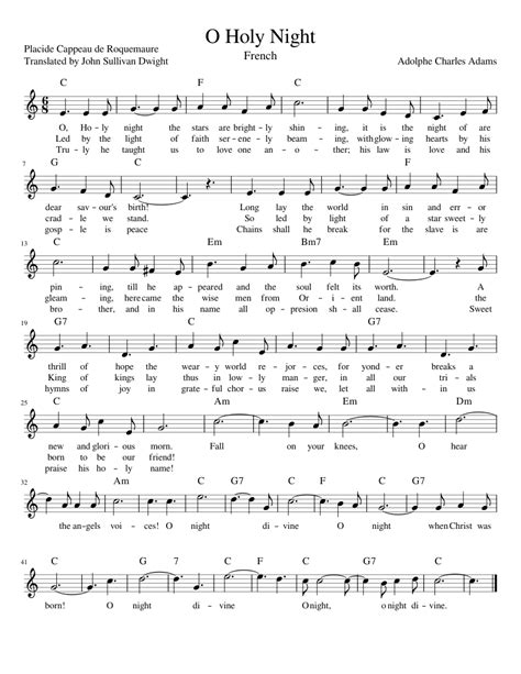 O Holy Night Sheet music for Violin (Solo) | Musescore.com