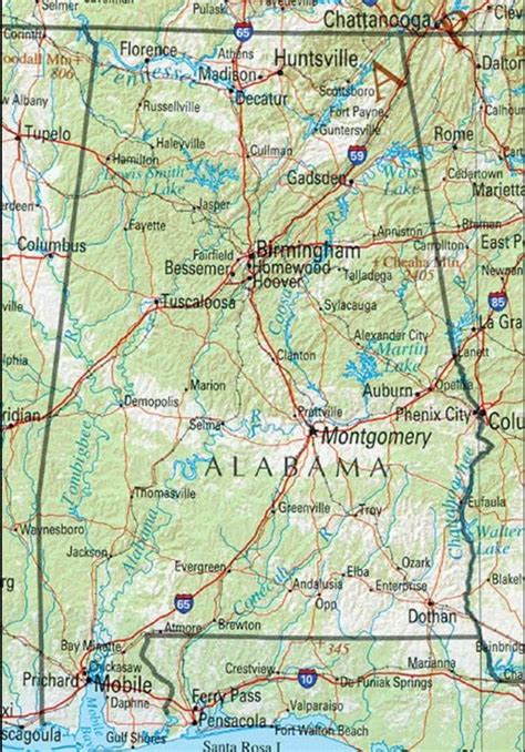 Gadsden, Alabama Map