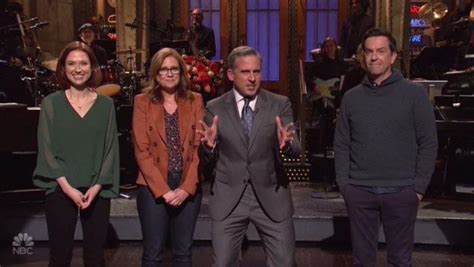 Mini reunion on SNL tonight as the cast urges Steve to do an Office ...