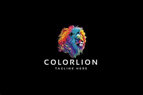 Colorful Lion Logo