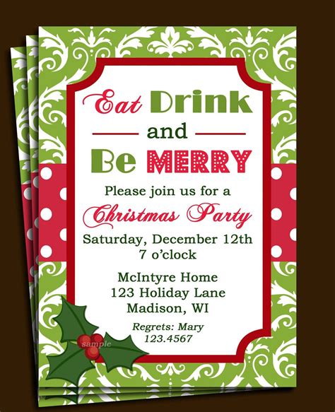 Free Printable Christmas Party Flyer Templates - Free Printable