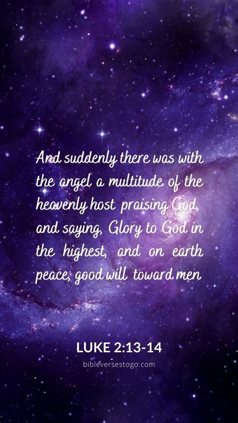 Heavenly Host Luke 2:13-14 | Bible verse background, Christian wallpaper, Christian iphone wallpaper