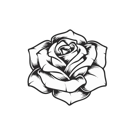 Premium Vector | Rose tattoo