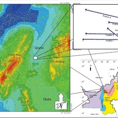 Location map of the research area with regional map of Quetta and ...