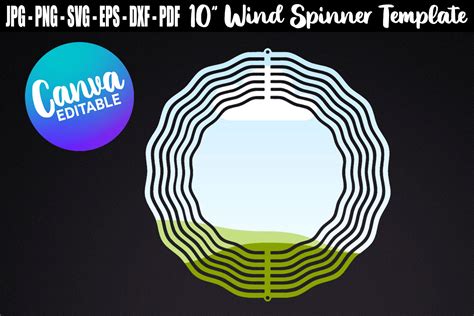 10" Wind Spinner Template Canva Editable Graphic by Aleksa Popovic · Creative Fabrica