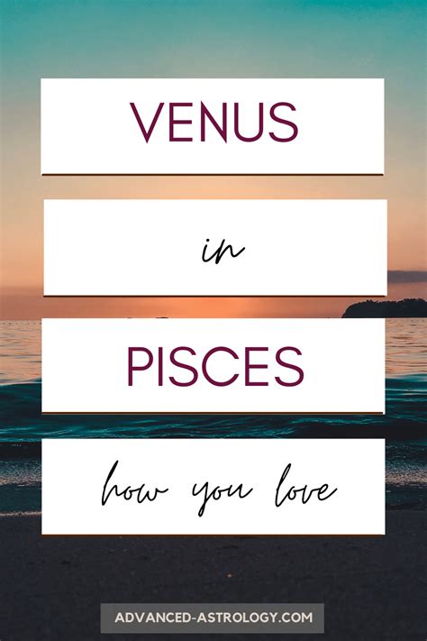 Venus in Pisces Natal - Astrology