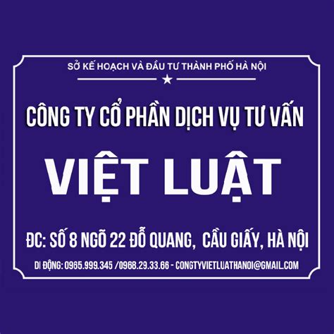 Biển tên công ty chất liệu mica - Quảng Cáo Phúc Vinh