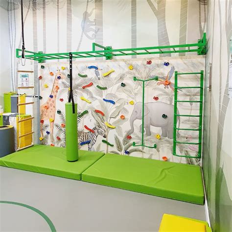 Sensory Climbing Wall With Monkey Bars & Graphic Wallpaper - Moon Kids