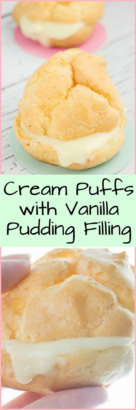 Cream Puffs with Vanilla Pudding Filling - Brooklyn Farm Girl