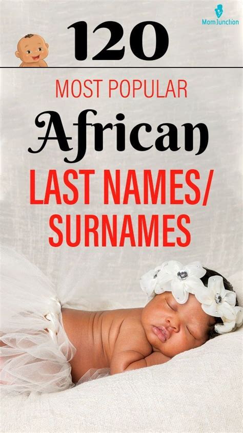 120 Most Popular African Last Names Or Surnames in 2022 | African last names, Baby names, Names