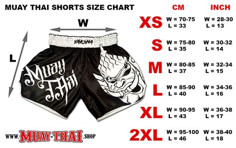 Muay Thai Shorts Size Chart ★ Size Guide for Muay Thai Shorts – Muay ...