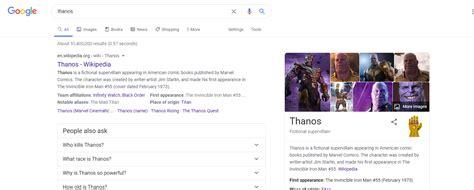 Did You Know The 'Thanos Snap' Easter Egg Is Still Up On Google ...