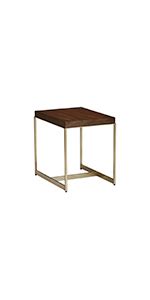 Amazon.com: Ethan Allen Edmonds Rectangular Coffee Table | Metal Base Modern Coffee Table, Small ...