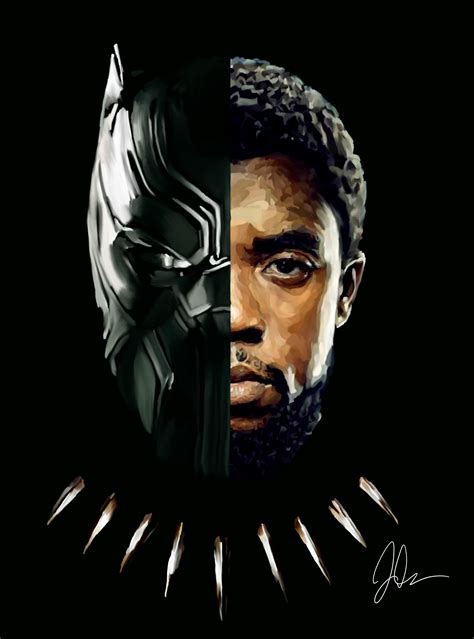 Black Panther/T’Challa (digital painting) : Marvel