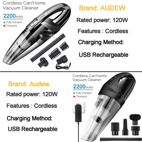 Portable Car Vacuum Cleaner Dust Busters , Handheld Vacuum Cordless Rechargeable Pet Hair Vacuum ...