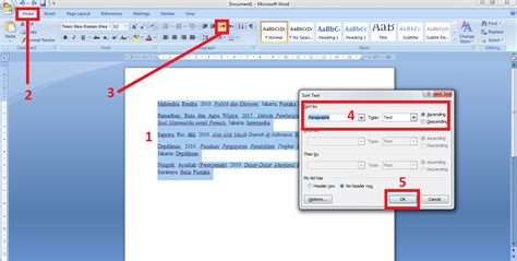 Cara Merapikan Daftar Pustaka di Microsoft Word - Blogger Toraja