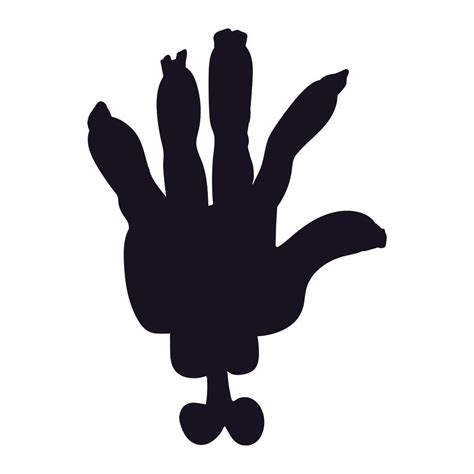 Zombie hand black shape silhouette for Halloween 13333483 Vector Art at ...