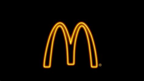 McDonald's logo, fast food, sign, neon, simple background HD wallpaper | Wallpaper Flare